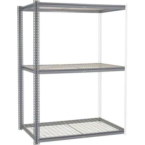 Global Industrial High Cap. Add-On Rack 60Wx36Dx84H 3 Levels Wire Deck 1300 Lb. Per Level GRY 581026GY - main